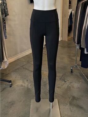 Mondetta Black High Waisted Side Pockets Leggings Tight Athletic Yoga Pants Sz S